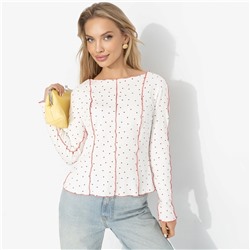 Лонгслив из хлопка, Громкий тренд (нежное чувство)