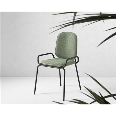 Стул Ror, 2 Frame, рогожка, черный /зеленый