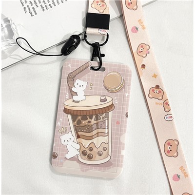 Футляр для карт на ленте "Biscuit cocktail"