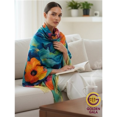 Платок теплый кашемировый с 3D принтом Арт 2591П/03