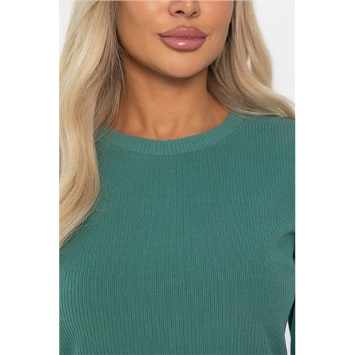 Блуза трикотажная Лиза (зеленая) Б14367-48М Размер 48  ( лучше на 46 росс)   плотный трикотаж