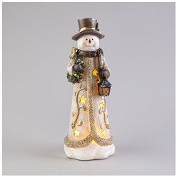 СТАТУЭТКА "СНЕГОВИК" С LED-ПОДСВЕТКОЙ 12,5Х12Х33,7 СМ