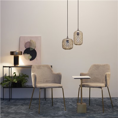 Лампа настольная Stone, Ø27х35 см, черная/золотистая