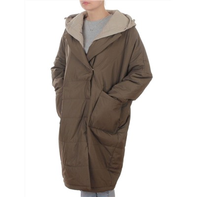 8030 DK. GREEN (KHAKI) Куртка демисезонная женская (100 гр. холлофайбер)