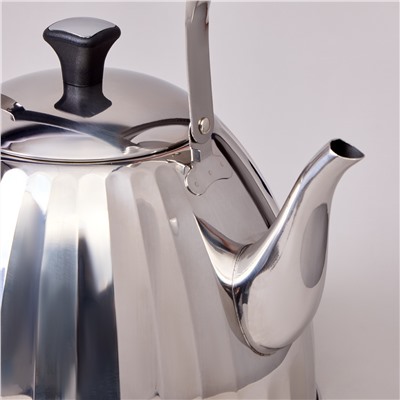 ЧАЙНИК AGNESS 3,0 Л СО СКЛАДЫВАЮЩЕЙСЯ РУЧКОЙ, СТАЛЬ 18/10, ИНДУКЦИОННОЕ КАПСУЛЬНОЕ ДНО