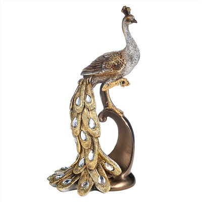 ФИГУРКА "ПАВЛИН" 11*13*25 СМ. СЕРИЯ "МАХАРАДЖИ" (КОР=12ШТ.)