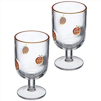 НАБОР БОКАЛОВ ДЛЯ ВИНА "FRUITY ORANGE" ИЗ 2 ШТ. 350 МЛ