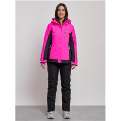 Горнолыжный костюм женский зимний розового цвета 03327R