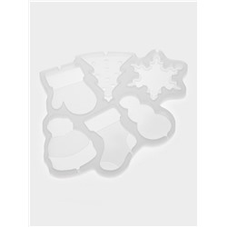 Форма для леденцов «Новогодние леденцы», силикон, 6 ячеек, 15×13 см, прозрачная