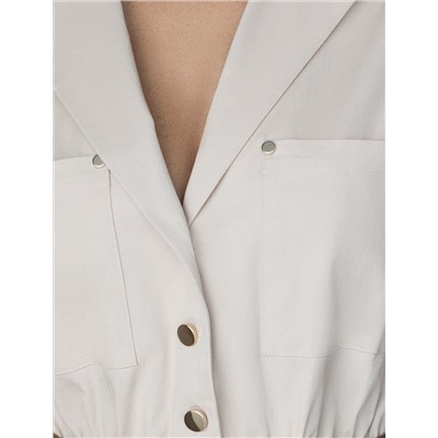 Платье в стиле сафари с отложным воротником