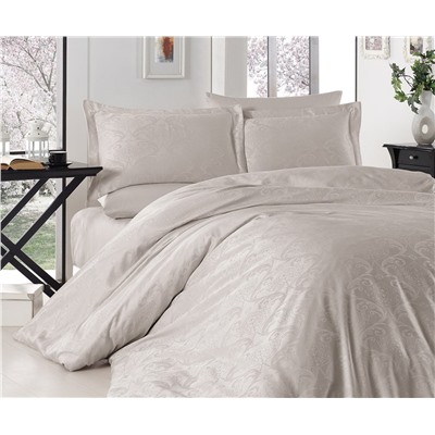 Сатиновое Постельное Белье Евро 2 сп. JACQUARD SATEN First Choice