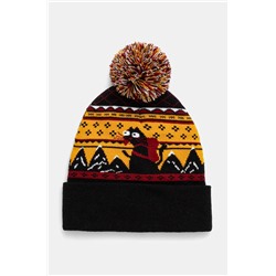 Czapka męska beanie wzorzysta  kolor multicolor