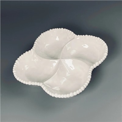 305-357 Менажница 26х26х5,5см  МАРИНЕТ в под.уп.(х12)Фарфор