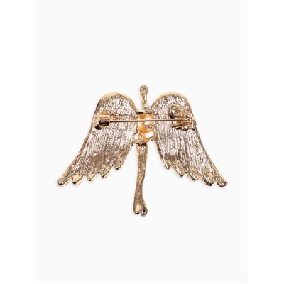 Брошь «Ангел», цвет белый в золоте
