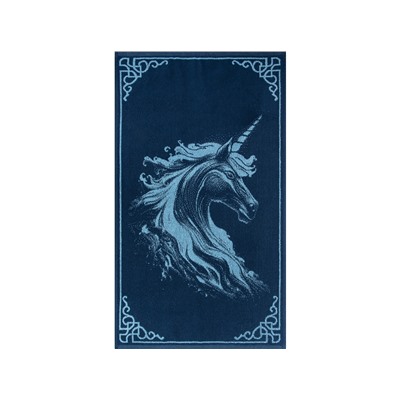 Полотенце махровое 6с103.412ж1 Огненный единорог(джинс) 50х90см