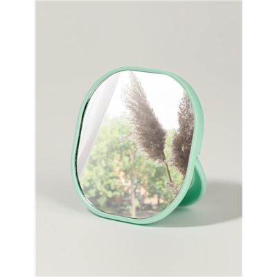 Зеркало карманное «Узор», с подставкой, 8×8 см, синее