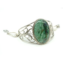 Браслет фуксит " Овал ", 19см.