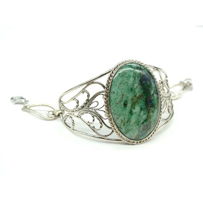 Браслет фуксит " Овал ", 19см.