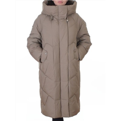 A621 BEIGE Пальто зимнее женское (200 гр. холлофайбер)