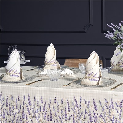 НАБОР САЛФЕТОК ИЗ 2-Х ШТ "ДУША ПРОВАНСА",40Х40СМ, 100% ХЛОПОК,БЕЖЕВЫЙ,ТВИЛ,