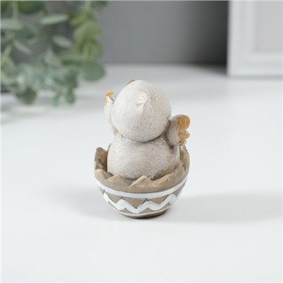 Фигурка полистоун «Цыплёнок в скорлупке», 5×4.5×6.5 см