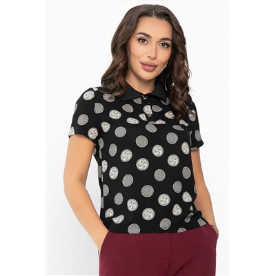 Поло Тренди (черное/круги) Б14092-10М
