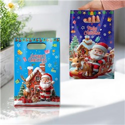 Набор подарочных пакетов 50 штук 25*16,5 см. Merry Christmas