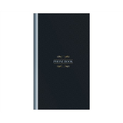Телефонная книга А5, 80л., 7БЦ, OfficeSpace "Моноколор. Dark", выборочный УФ-лак, с высечкой