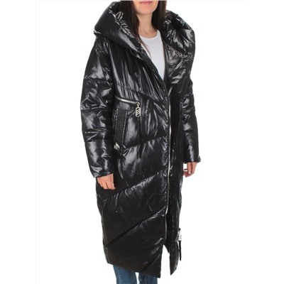 22-185 BLACK Пальто зимнее женское (200 гр. холлофайбер)