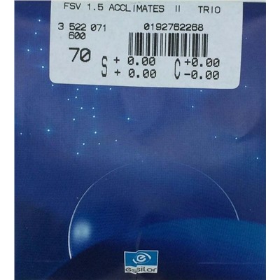 Линза Essilor 1.5 Orma Acclimates II Trio астигматические