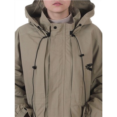 3096 GREY/GREEN Куртка демисезонная женская (100 гр. холлофайбер)