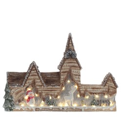 GAEM Фигурка декоративная "Домик" (подсветка, 3хAA н/п), L60 W9 H40 см