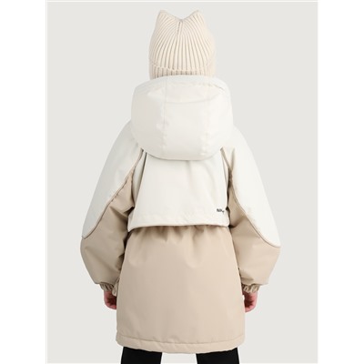 Парка утеплённая для девочки NIKASTYLE 5м3425 Кешью латте