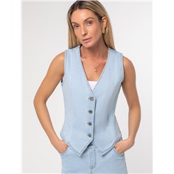 Жилет из эластичного денима