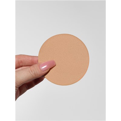 Спонжи для макияжа, набор - 10 шт., d=8 см, бежевые