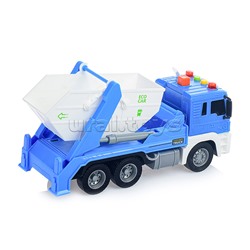 Машина "Мусоровоз" 1:16 (свет, звук) в коробке (синий)