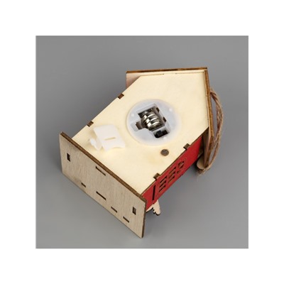 Ёлочная игрушка «Домик эльфа», 10×7×5 см, 1 LED, от батареек, свечение тёплое белое