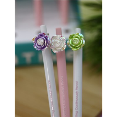 Вечный карандаш "Flower," mix, шоу-бокс 36 шт.