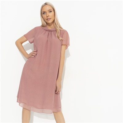 Платье с декоративным воротником, Мечтательная (розовый)