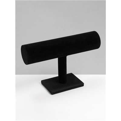 Подставка для часов, браслетов и цепочек QF, 22×14.8×7.2 см, d=5 см, чёрная