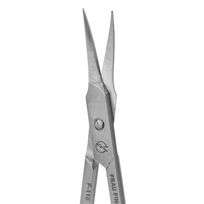 Frau Finger Ножницы маникюрные для кутикулы изогнутые / Classic FS-118DP, матовые, ручная заточка, 10 см