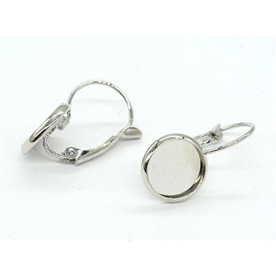 Сеттинги для сережек 10мм серебристые, 1 пара