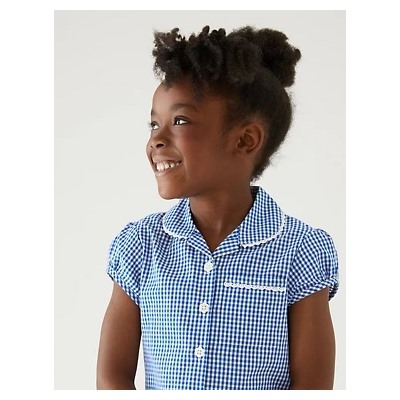 2pk Girls' Cotton Gingham School Dresses (2-14 Yrs)