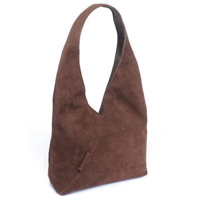 Сумка женская натуральная замша ADEL-287-809 (отделка ИСК/КОЖА),  1отд. шоколад mpl 265544