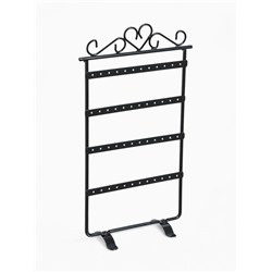 Подставка для украшений QF, 4 ряда, 16×7×29 см, чёрная