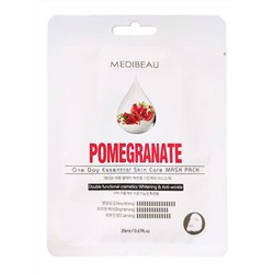 MEDIBEAU Маска тканевая для лица с экстрактом граната / One Day Essential Skin Care Mask Pack Pomegrate, 20 мл