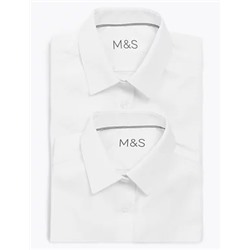 2pk Girls' Skinny Fit School Shirts (2-18 Yrs)