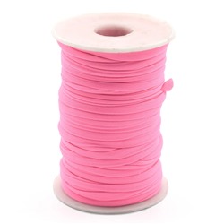 Шнур для плетения нейлоновый 5*2мм цв.розовый неон.