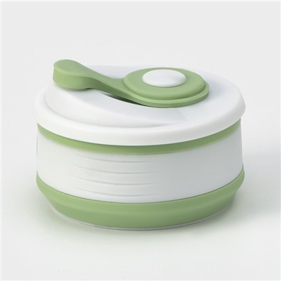 Стакан складной с крышкой Доляна «С собой», 350 мл, 8.5×14 см, цвет фисташковый