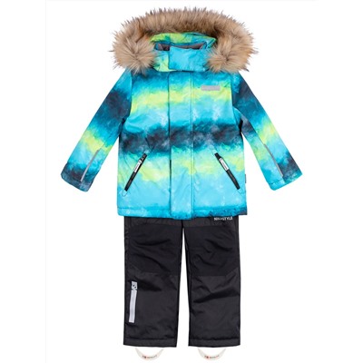 Комплект зимний для мальчика NIKASTYLE 7з1523 салатовый черный